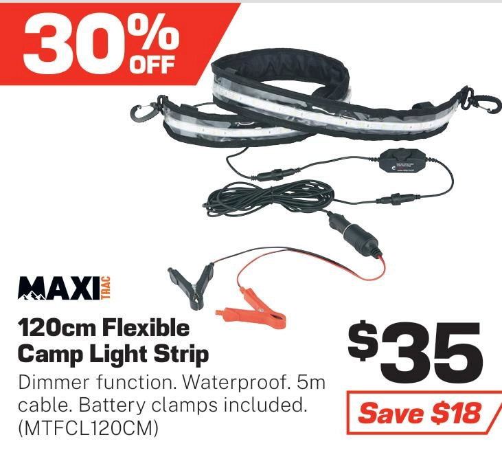 Maxitrac Led Camp Light Flex Strip 120Cm - MTFCL120CM