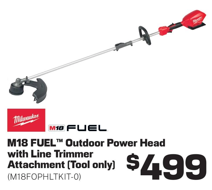 Milwaukee M18 FUEL Outdoor Power Head with Line Trimmer Attachment - M18FOPHLTKIT-0