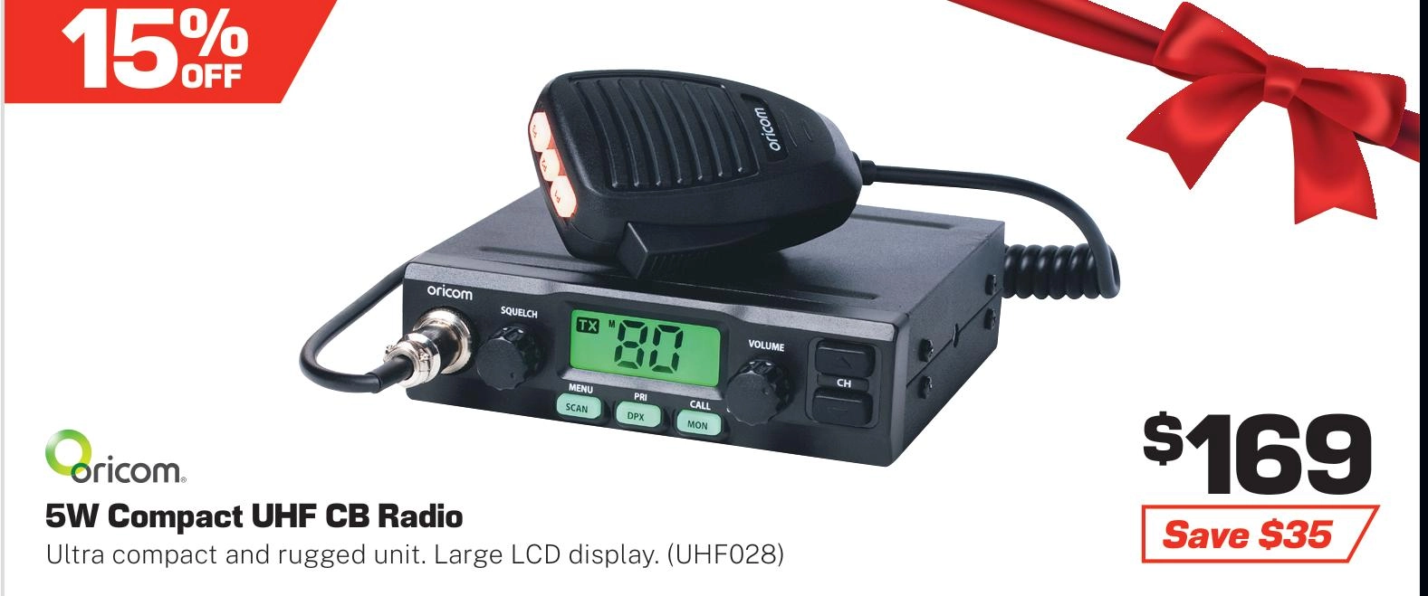 Oricom UHF CB Radio Compact 5 Watt - UHF028