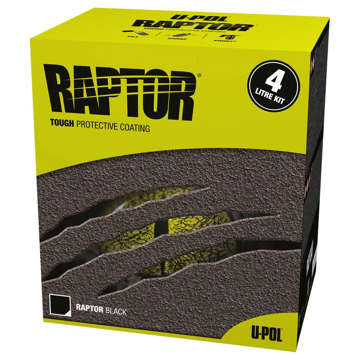 Raptor Tough Protective Coating 4 Bottle Kit - Black - RLB/S4