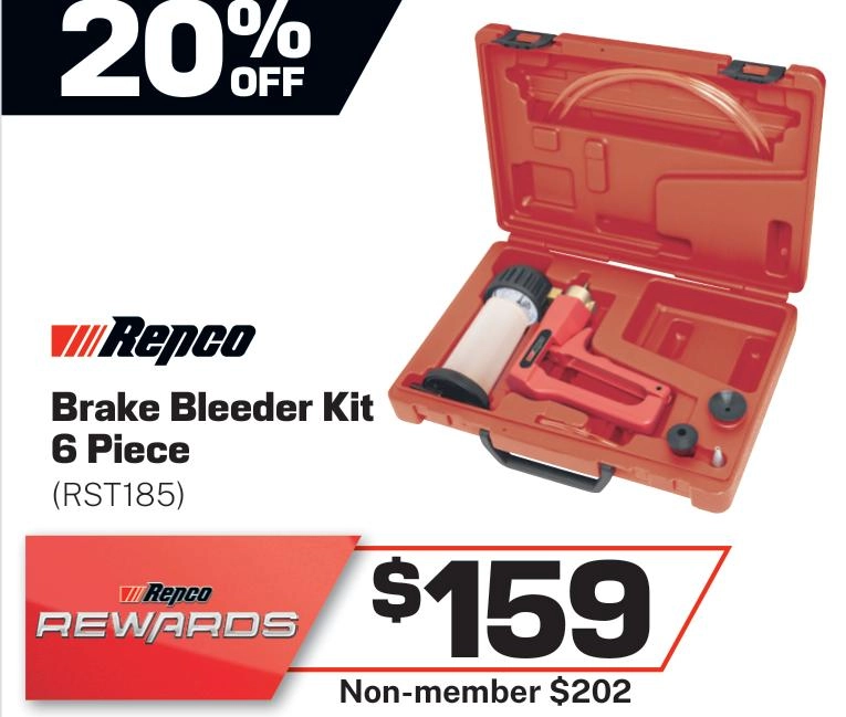 Repco Brake Bleeder Kit 6pc - RST185