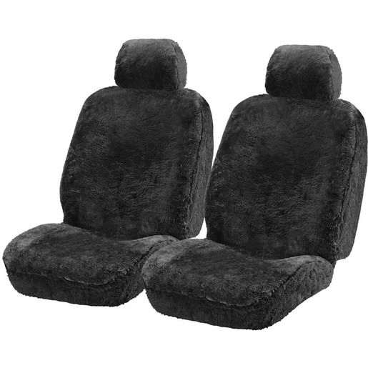 Repco Comfort Sheepskin Front Car Seat Covers, Charcoal - Pair - RSCFTPRS30-CC-SSCT