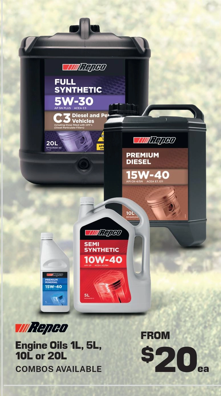 Repco Engine Oils 1L, 5L, 10L or 20L