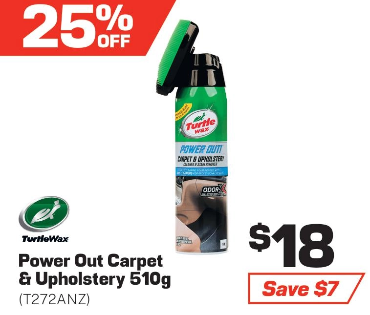 Turtle Wax Power Out Carpet & Upholstery 510g - T272ANZ