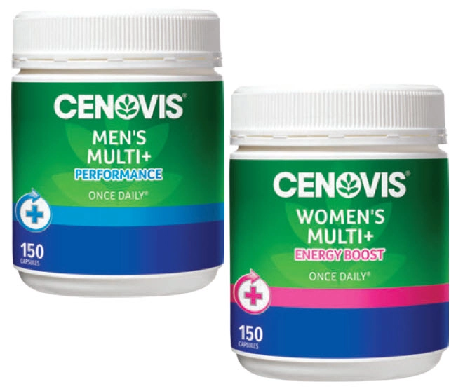 Cenovis Once Daily Men’s Multi + Performance or Women’s Multi + Energy Boost 150 Capsules