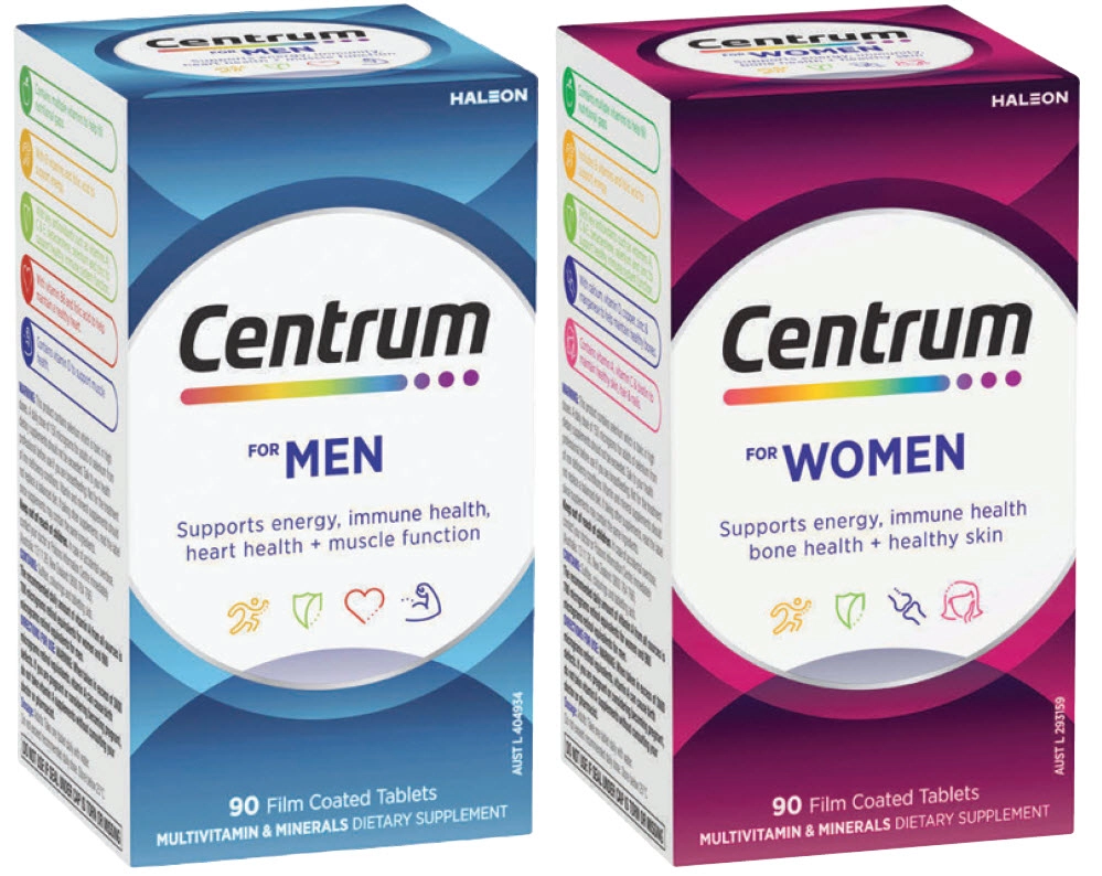 Centrum For Men or Women 90 Tablets ExclusiveSize