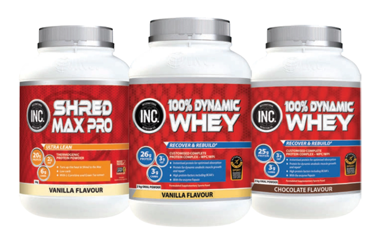 INC. Shred Max Pro or 100% Dynamic Whey 2kg Powder Assorted Variants