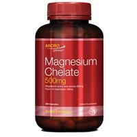 Microgenics Magnesium Chelate 500mg 200 Capsules