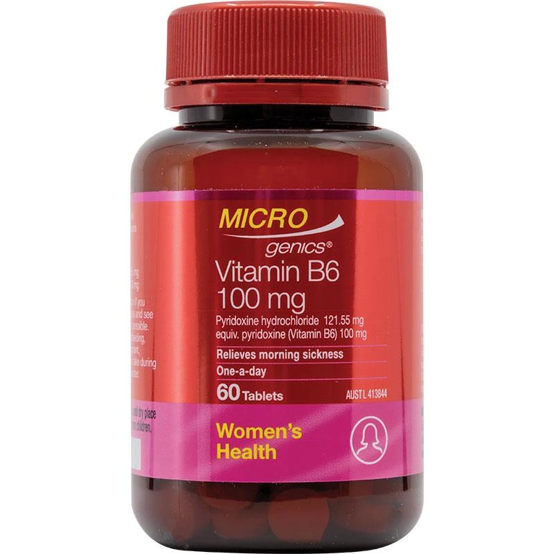 Microgenics Vitamin B6 100mg 60 Tablets