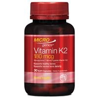 Microgenics Vitamin K2 180mcg 30 Softgel Capsules