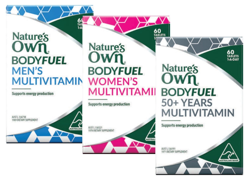 Nature’s Own Bodyfuel Men’s, Women’s or 50+ Multivitamin 60Tablets