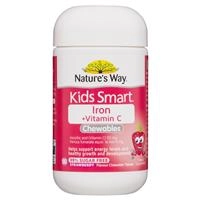 Nature's Way Kids Smart Iron + Vitamin C 50 Chewable Tablets