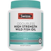 Swisse Ultiboost Odourless High Strength Wild Fish Oil 1,500mg 400 Capsules