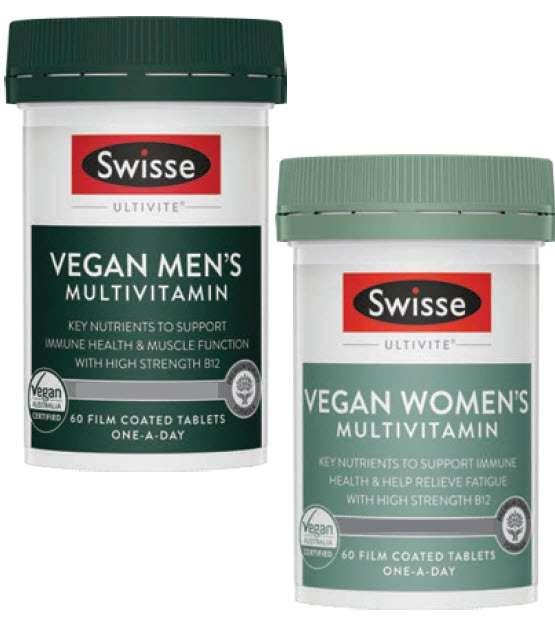 Swisse Ultivite Vegan Men’s or Women’s Multivitamin 60 Tablets