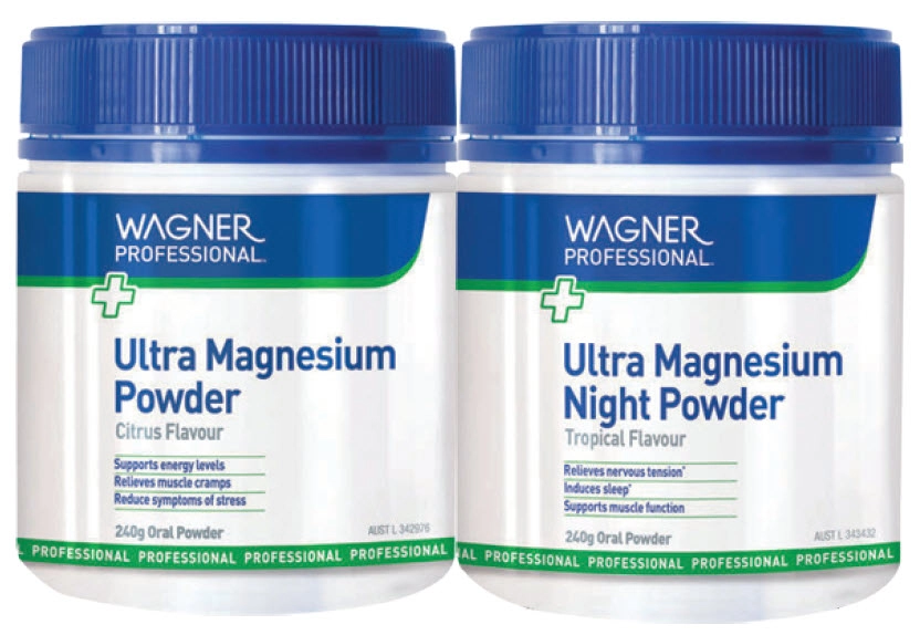 Wagner Professional Ultra Magnesium Powder Citrus Flavour or Ultra Magnesium Night Powder Tropical Flavour 240g