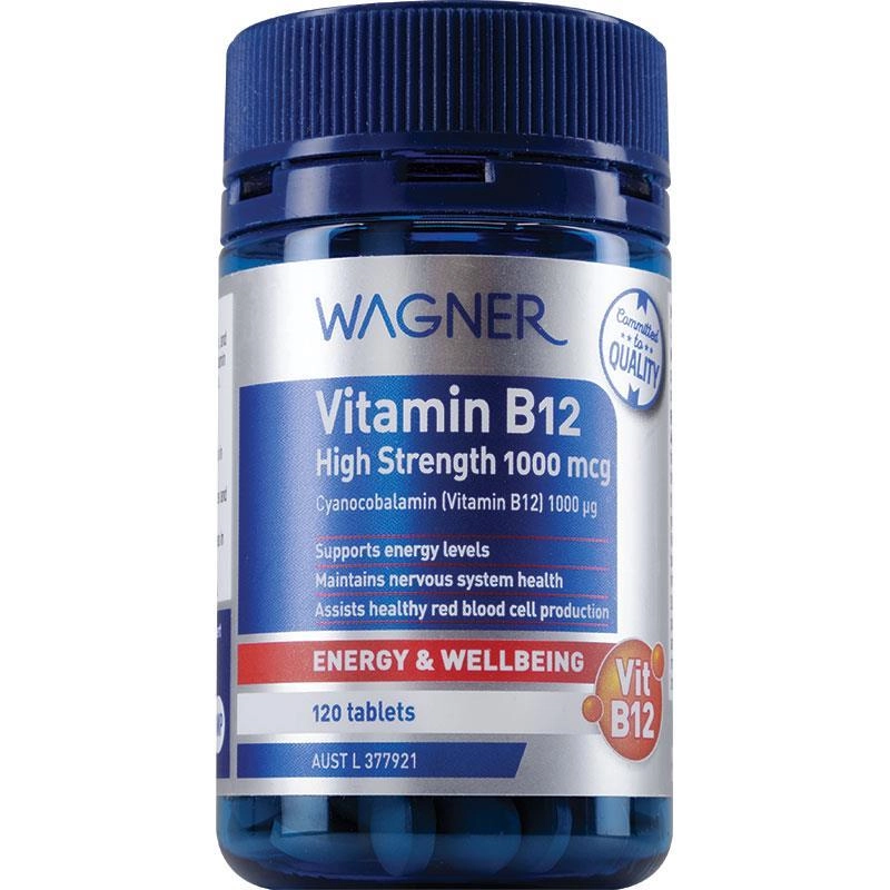 Wagner Vitamin B12 High Strength 1000mcg 120 Tablets