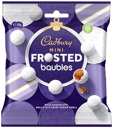 Cadbury Mini Frosted Baubles 80g*