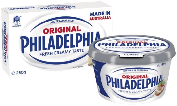 Philadelphia Fresh Creamy Cheese Spread Tub or Block 250g Selected Varieties