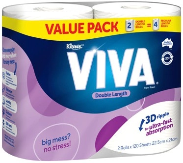 Viva Double Length Paper Towel 2 Pack Selected Varieties