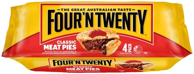 Four'N Twenty Meat Pies 4 Pack Selected Varieties