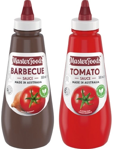 MasterFoods Squeezy Sauce 475-500mL Selected Varieties