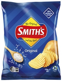 Smith's Crinkle Cut 150‑170g, Thinly Cut 175g or Double Crunch 150g Chips Selected Varieties