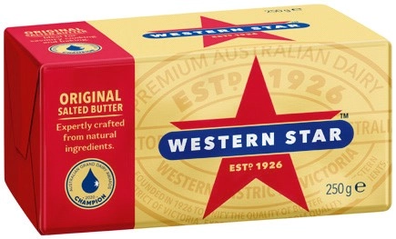 Western Star Butter Block 250g Selected Varieties