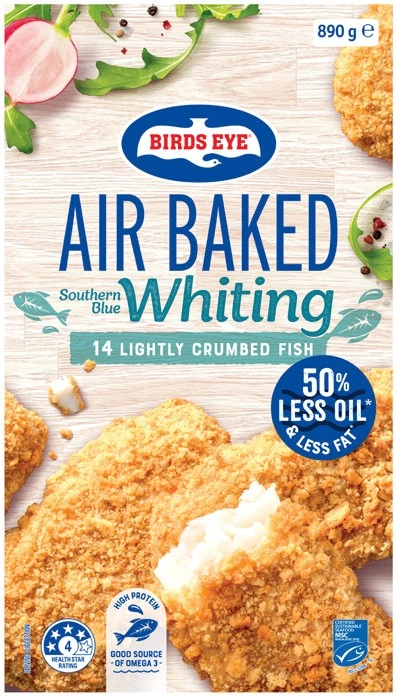 Birds Eye Crumbed Fish Air Baked 890g or Oven Bake 1kg