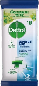 Dettol Disinfectant Wipes 110 Pack Selected Varieties*