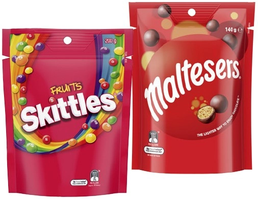 Skittles 120-200g, Pods 160g, M&M’s or Maltesers 120-180g Selected Varieties