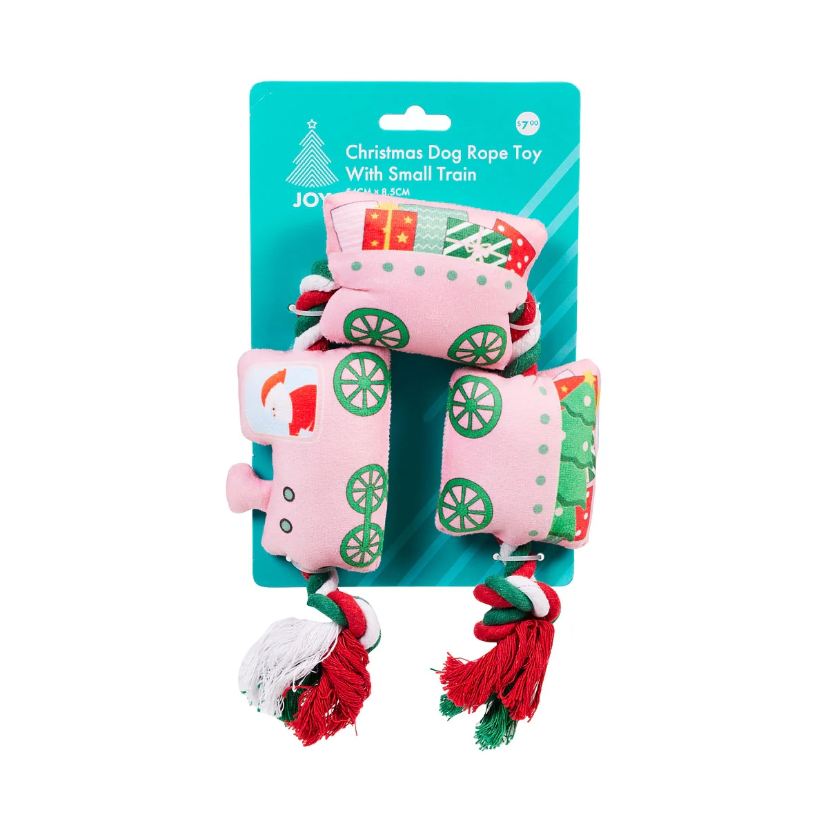 Christmas Dog Rope Toy With Small Train