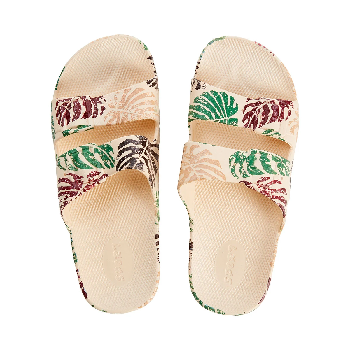 Women's Twin Strap Slides Floral