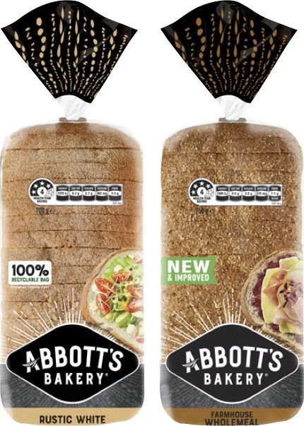 Abbott's Bakery Bread 680g-800g