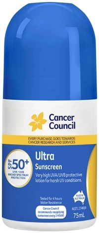 Cancer Council Ultra Sunscreen Roll On SPF50+ 75mL^