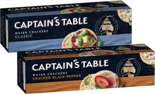 Captain's Table Water Crackers 125g