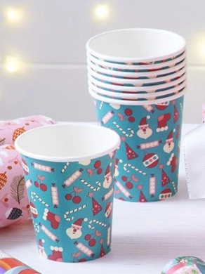 Christmas Novelty Paper Cup 8 Pack