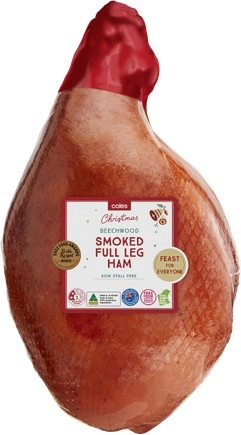 Coles Beechwood Smoked Full Leg Ham