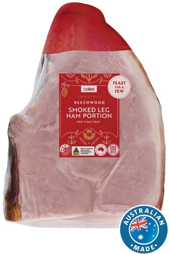 Coles Beechwood Smoked Leg Ham Portion