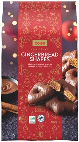 Coles Christmas Gingerbread Shapes 400g