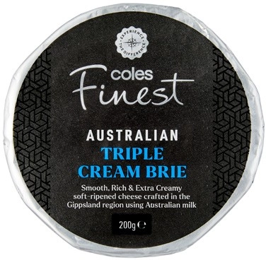 Coles Finest Australian Triple Cream Brie 200g