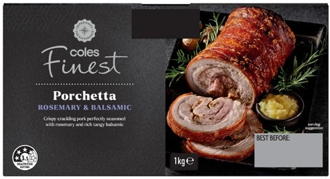 Coles Finest Balsamic & Rosemary Porchetta 1kg