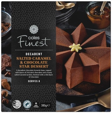 Coles Finest Salted Caramel & Chocolate Star Dessert 385g