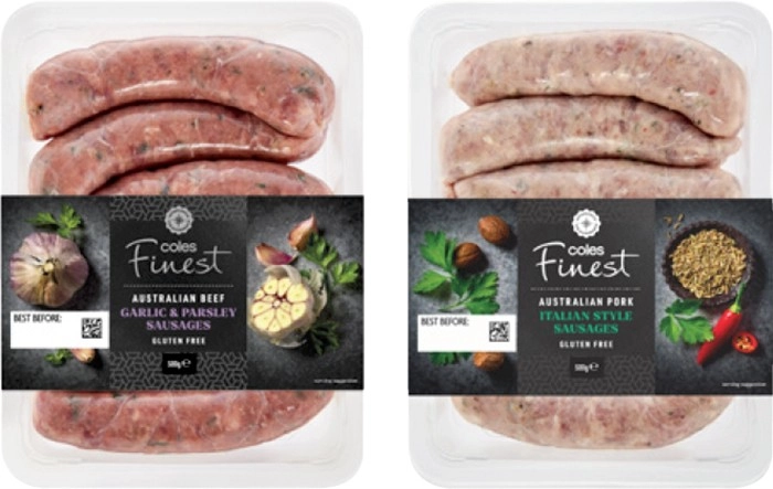 Coles Finest Sausages 450g-500g