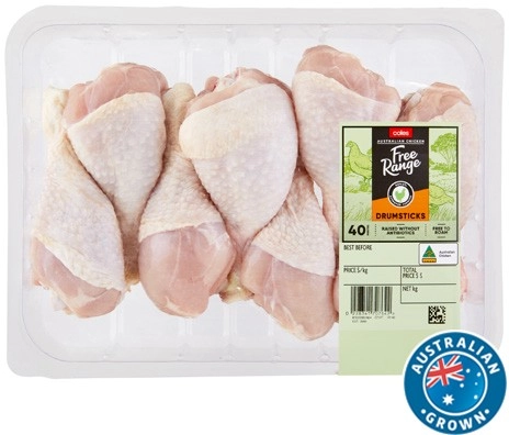 Coles Free Range RSPCA Approved Chicken Drumsticks Large Pack