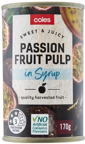 Coles Passionfruit Pulp In Syrup 170g