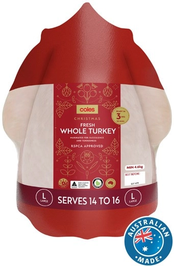 Coles RSPCA Approved Whole Turkey Large 4.6kg