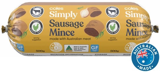 Coles Simply Sausage Mince 500g