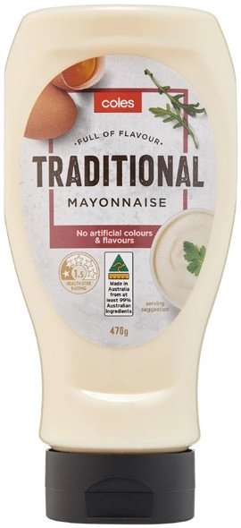 Coles Traditional Mayonnaise 470g