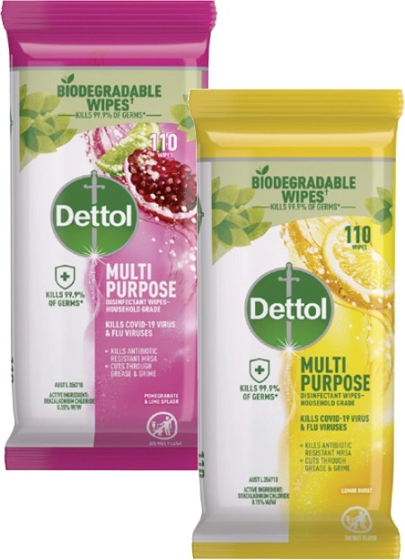 Dettol Multipurpose Wipes 110 Pack