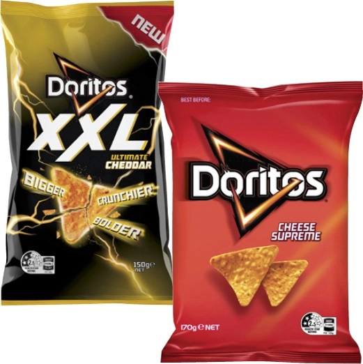 Doritos or XXL Corn Chips 150g-170g